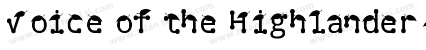 Voice of the Highlander字体转换